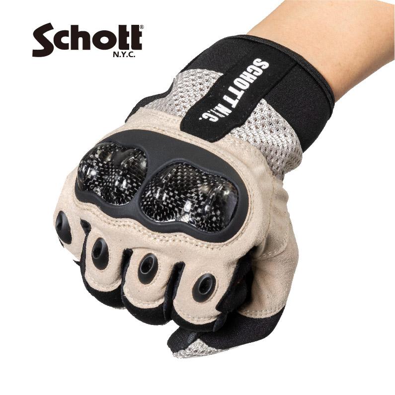 S2L6501 SCHOTT PROTECT MESH GLOVE ショット カーボンプロテクト エアー メッシュ グローブ バイク ツーリング | Schott N.Y.C | 07