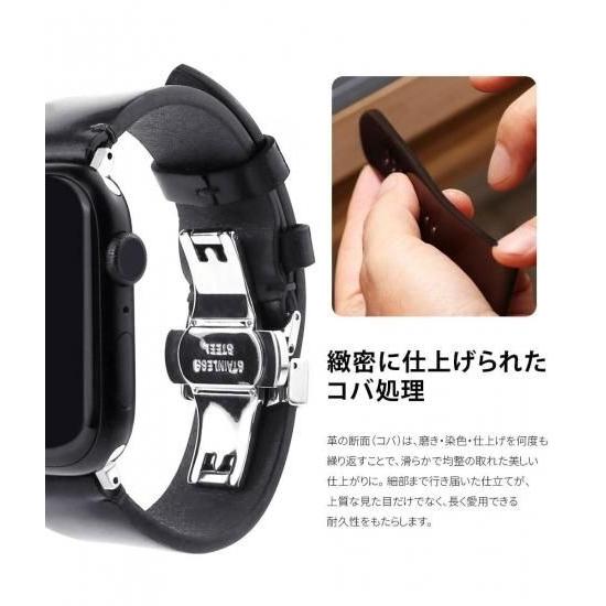 日本製 ABBI SIGNATURE ROCADO シェルコードバン 本革 Apple Watchバンド 交換ベルト 注文生産！職人がつくる Apple Watchバンド_10
