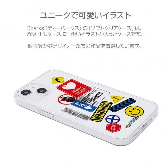 国内正規品 Dparks ディーパークス iPhone 13 mini ソフトクリアケース TAG STICKER｜msquall-y｜02