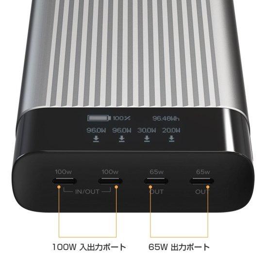 国内正規品 Hyper ハイパー HyperJuice 245W バッテリーパック 27,000mAh 大容量 100W入出力 機内持ち込み可 Type C HYPER++の画像