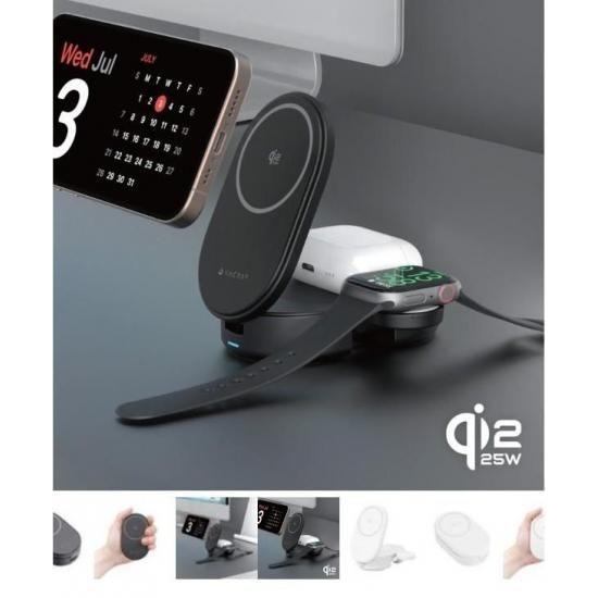 HACRAY ハクライ 国内正規品 Qi2 2公式認証チップ 25W認証 3in1 折りたたみワイヤレス充電スタンド MagSafe対応 msquall - 通販 - Yahoo ショッピング