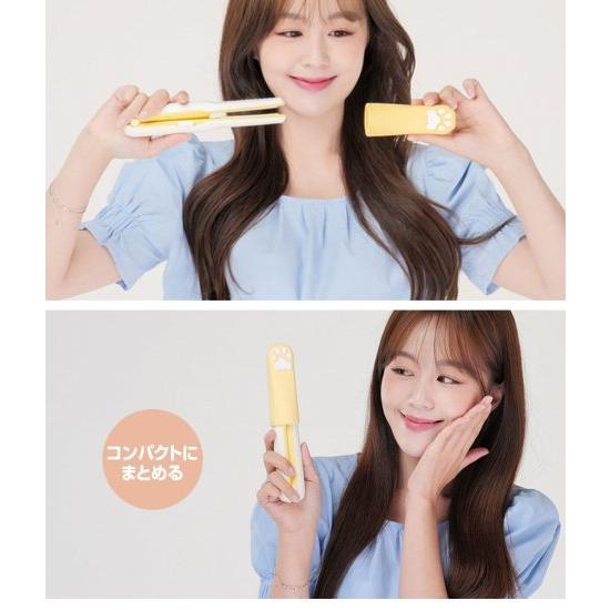 国内正規品 Coolean コードレスミニヘアアイロン ネコ USB充電式 長さ