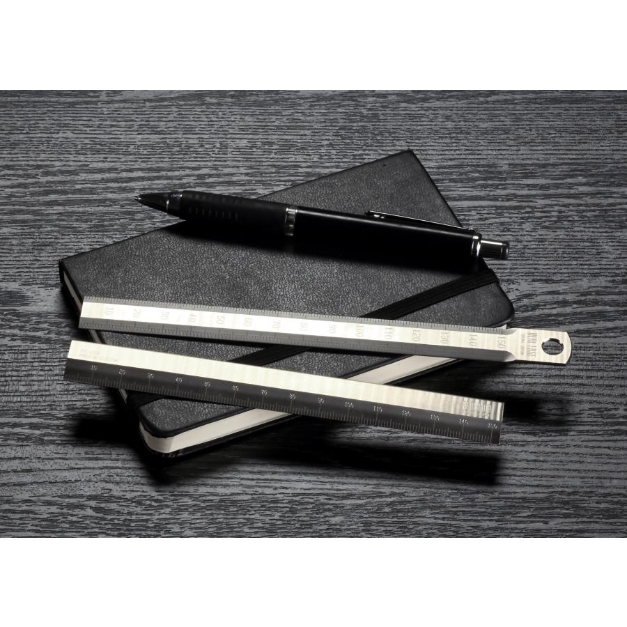 REAL EDGE 入曽精密 純チタン削り出し 目盛りが消えないものさし チタンものさし 物差し 定規 Professionalの画像