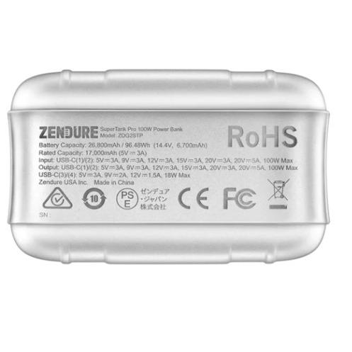 国内正規品 ZENDURE ゼンデュア SuperTank Pro Polymer PD100W出力ポートx2 26800mAh Type-C x 4ポート ZDG2STP-s-pl｜msquall-y｜14