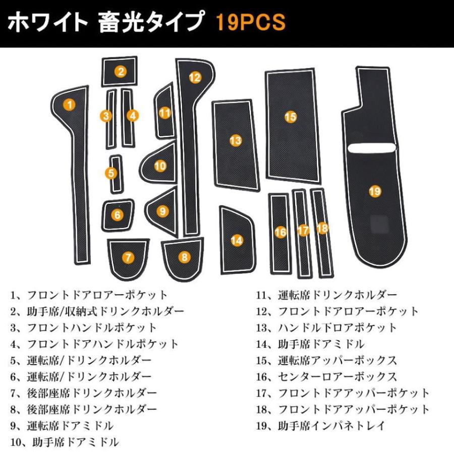 N-BOX インテリア ラバーマット ドアポケットマット 19pcs N-BOX