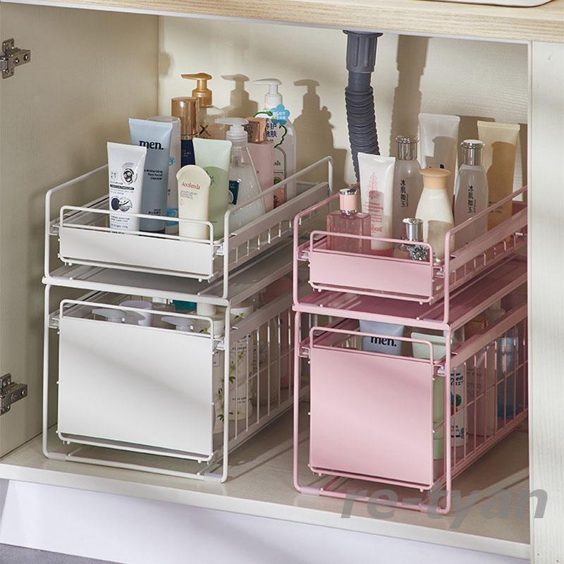 シンク下収納ラック キッチン収納棚 スライド式 引き出し 多機能