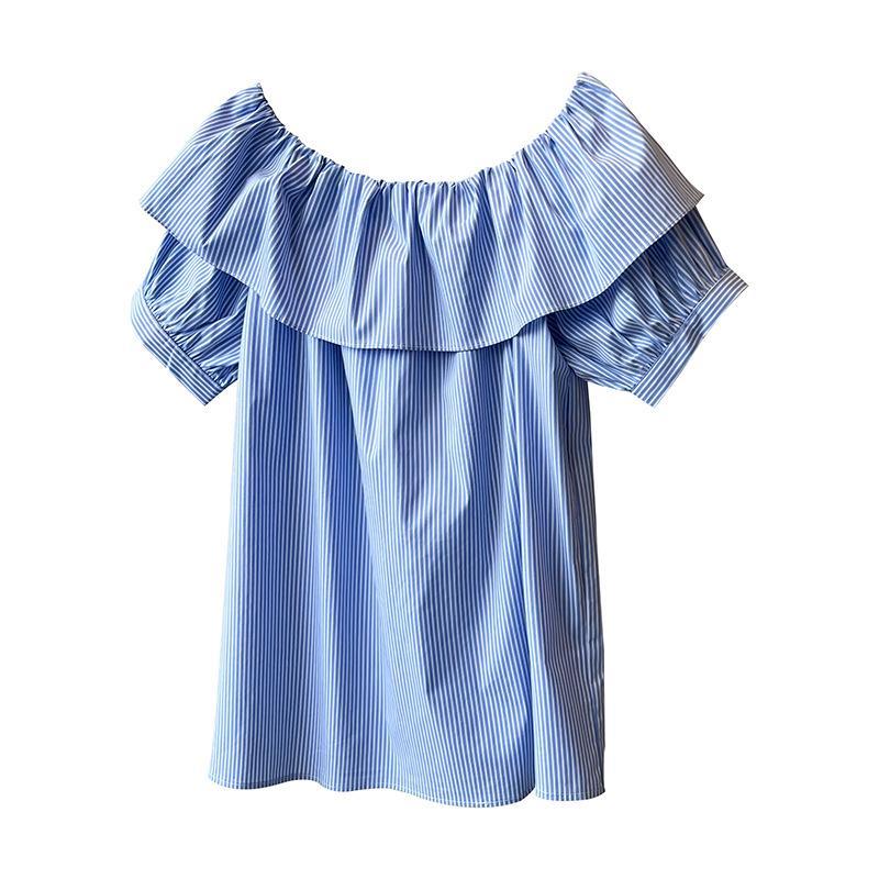 bibiy. フリル ペプラム　半袖シャツ ネイビー　pop up限定 bibiy. フリル ペプラム 半袖シャツ ネイビー pop up限定 bibiy