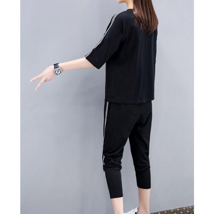 【大特価】スポーツウェア 上下 半袖 ルームウェア おしゃれ 上下セット パンツ フィットネス ウォーキング ヨガ セットアップ レディース () | ブランド登録なし | 03