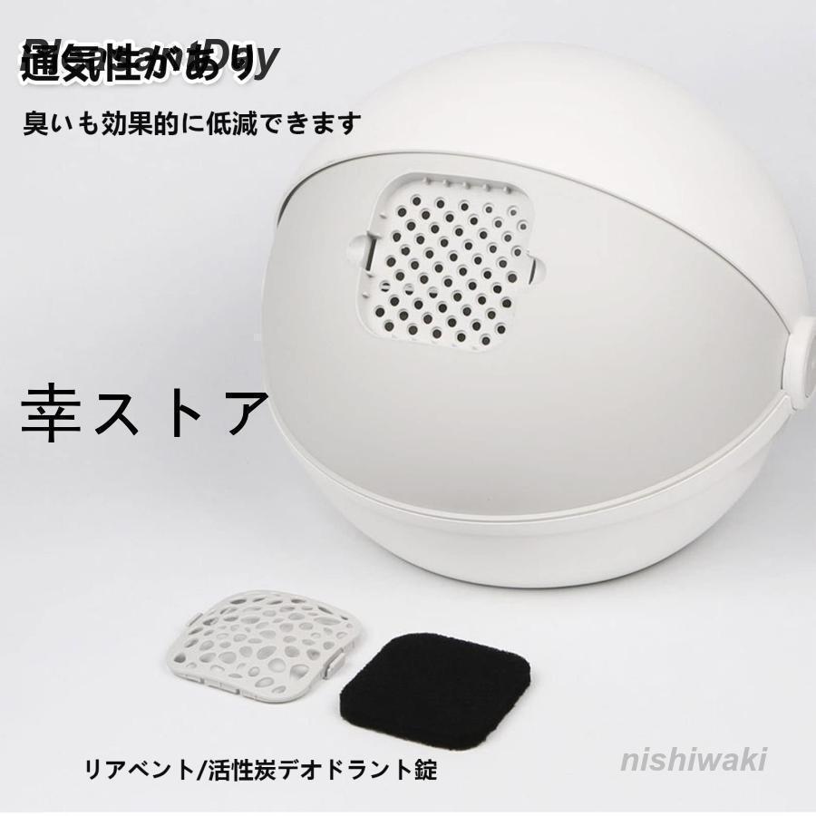 猫 トイレ 自動 猫トイレ 大型 ドーム 完全密閉型 ネコトイレ 防滴