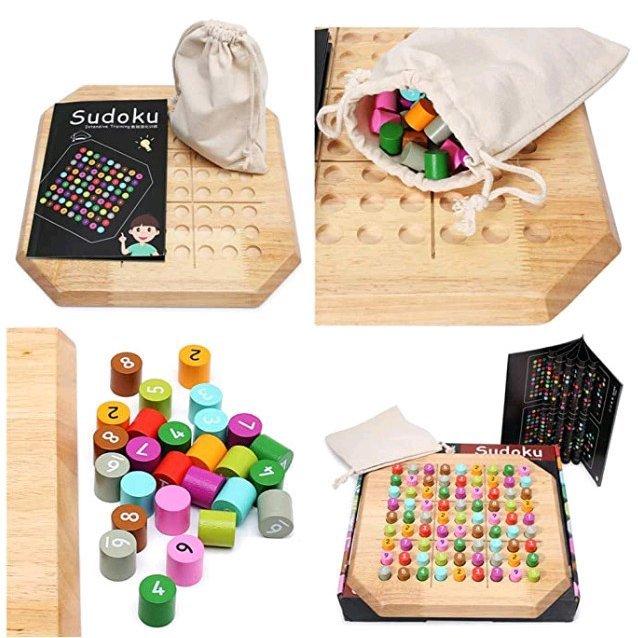 数独パズル 木製 ボードゲーム パズル 推理ゲーム 卓上ゲーム Sudoku 9ブロック 知育玩具 Coziw3s8uz 知育玩具 Www Tulusickbed Com