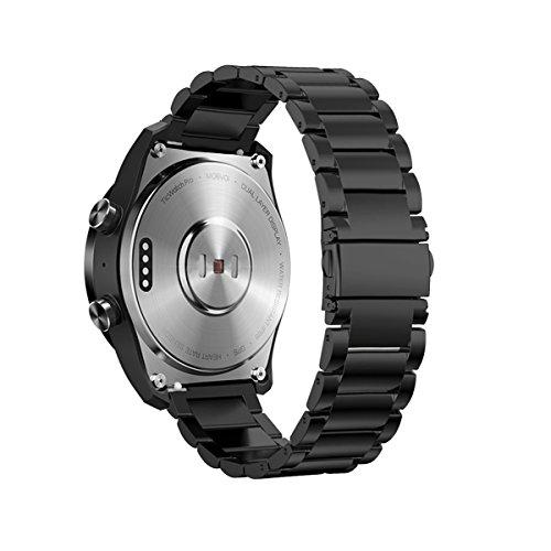 Kartice for Ticwatch Pro/Ticwatch S2/Galaxy Watch 46mm Gear S3 ãã³ã 22mmé«ç´ã¹ãã³ã¬ã¹é¼ãã³ã fossil Q