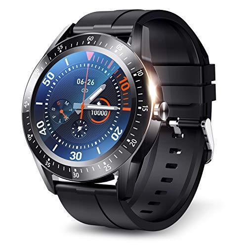 激安特価 スマートウォッチ 最 Bluetooth5 0 活動量計 歩数計 丸型 フルタッチスクリーン 多機能 スマートブレスレッ 人気絶頂 Test Pendarnet Com