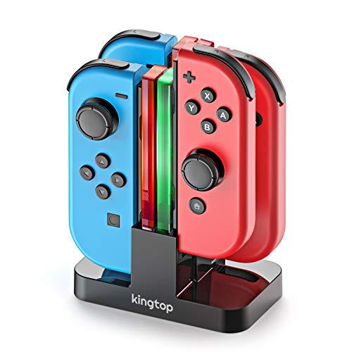 ジョイコン Joy Con 充電 スタンド Nintendo Switch用 4台同時充電可能 Kingtop ニンテンドー スイッチ 充電ホルダー チ その他周辺機器 Ordredesavocats Sn