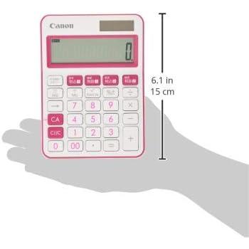 キヤノン（Canon） 電卓 10桁 抗菌タイプ ポケットサイズ ピンク 太陽 