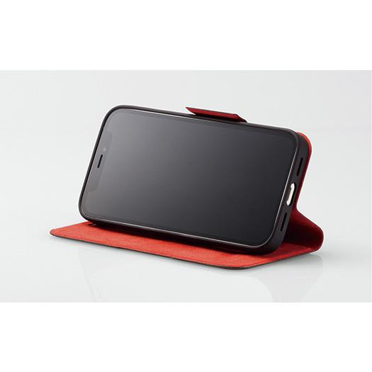 ELECOM アウトレット iPhone 12 mini レザーケース ブラック ELECOM アウトレット iPhone 12 mini レザーケース ブラック