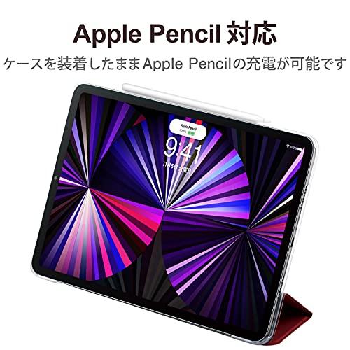 アウトレット iPad Pro 11インチ 第4世代 iPad Pro 11 インチ 第3世代 iPad Pro 11 インチ 第2世代 レザーケース レッド 手帳型 エレコム TB-A21PMWV2RD | ELECOM | 04