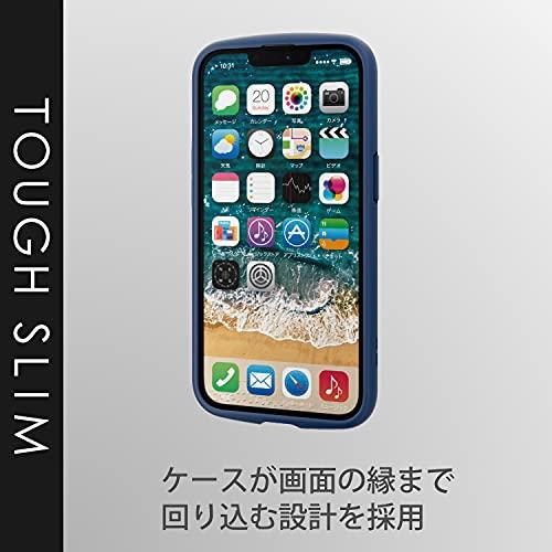 iPhone 13 ハイブリッドケース ネイビー エレコム TOUGH SLIM LITE フレームカラー クリア 背面ガラス PM-A21BTSLFCGNV｜msshokai｜07