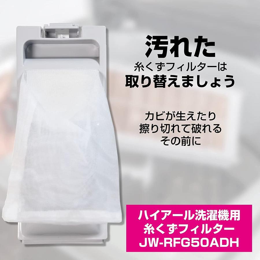 ELPA エルパ 朝日電器 ハイアール/アクア洗濯機用糸くずフィルター JW-RFG50ADH 純正部品番号:JW-RFG51AD JW-RFG50AD LINT-50 対応機種:JW-G42A JW-G50A 他｜msshokai｜02