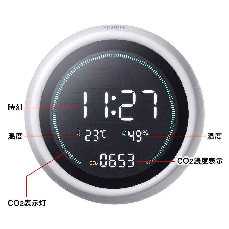SANWA SUPPLY サンワサプライ CO2 二酸化炭素 温度 湿度 測定器