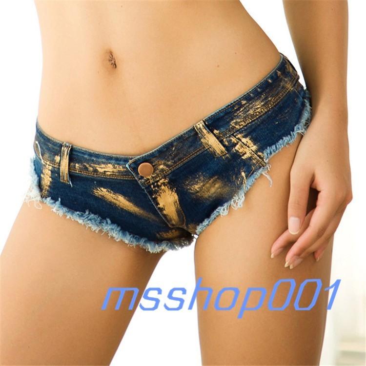 新品ミニショートパンツ レディース デニムホットパンツ ビキニタイプ マイクロミニ短パン ミニ丈 セクシー Tバック 極浅 ローライズ 春夏秋冬 Yh0530 エムズショップ 通販 Yahoo ショッピング