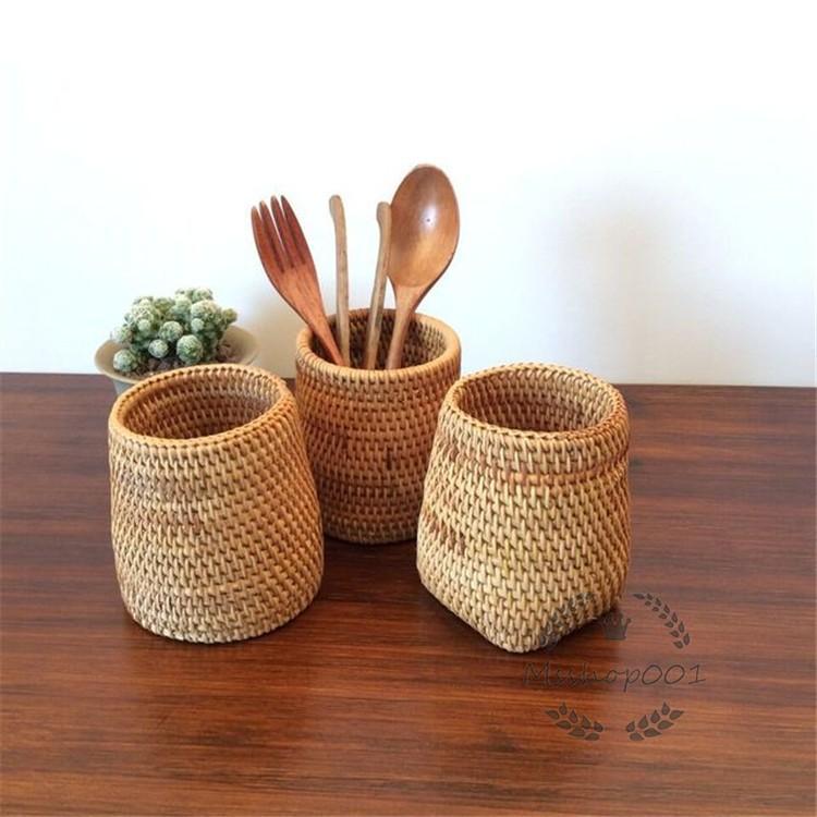 カトラリースタンド おしゃれ カトラリーケース 箸立て キッチン収納 ペン立て ペンスタンド ラタン 藤 ナチュラル 食器 ナイフ フォーク 箸 Yh0924 エムズショップ 通販 Yahoo ショッピング