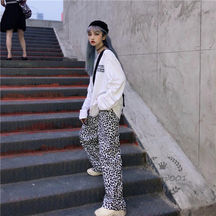 ワイドパンツ レオパード柄 ストレートパンツ レディース ヒョウ柄 春夏秋冬 体型カバー 着痩せ おしゃれ 韓国風 カジュアル かわいい ストリートファッション Yh1698 エムズショップ 通販 Yahoo ショッピング