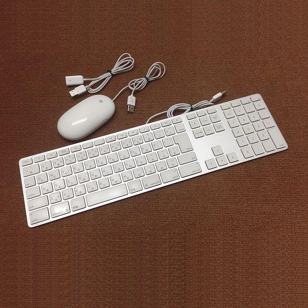 Apple 純正日本語USBキーボード [MB110J/A] マウス [MB112J/B]セット　[中古]｜mssk