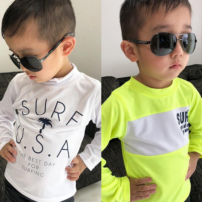 キッズ 子供用 ラッシュガード 水着 男の子 韓国子供服 スイミングウエア 海水浴 Uvケア 日焼け防止 紫外線対策 長袖 Tシャツ プリント 水泳用品 930 02 03 Next Wall 通販 Yahoo ショッピング