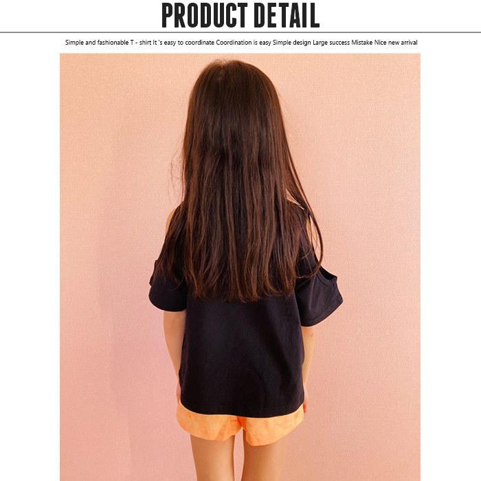 キッズ Tシャツ 子供服 半袖 プルオーバー ドルマン 女の子 肩開き 前縛り プリント ロゴ ジュニア カジュアル 韓国子供服 231 05 Next Wall 通販 Yahoo ショッピング