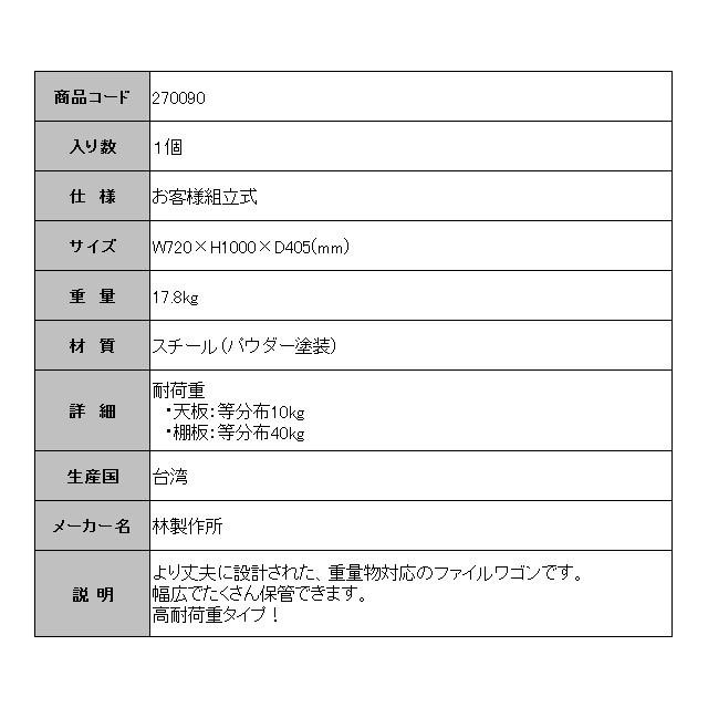 ファイルワゴン A4対応 キャスター付き ファイル収納ワゴン ファイルスタンド オフィス家具 棚ワゴン 天板付 傾斜棚 ワゴン 2段 10-007MH (270090)(VT)｜msstore-1147｜03