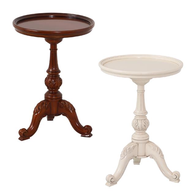 【超美品】 テーブル 白 カフェテーブル 丸型 高さ60 アンティーク家具 姫系家具 サイドテーブル ラウンドテーブル (62211 83975) (KR) 【P1881651307】(10490円)