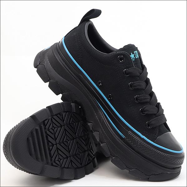 ★未使用 CONVERSE ALL STAR TREKWAVE 厚底 ローカット ALL STAR コンバース オールスター トレックウエーブ AP OX ブラック