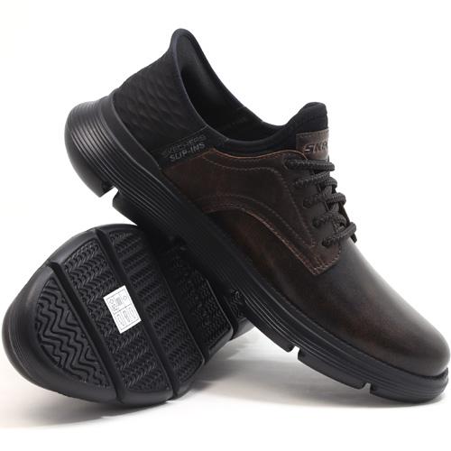 【スケッチャーズ】ガルザガービン　205046DKBR-DKブラウン 楽天市場】スケッチャーズ SKECHERS スニーカー スリップインズ ガルザ