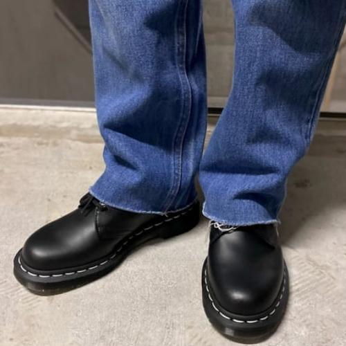 CORE ドクターマーチン 1461 ホワイトステッチ ブラック 3ホール