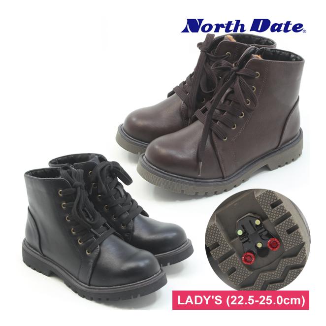 NORTH DATE（ノースデイト） レディース 防滑 防寒 サイドジップ