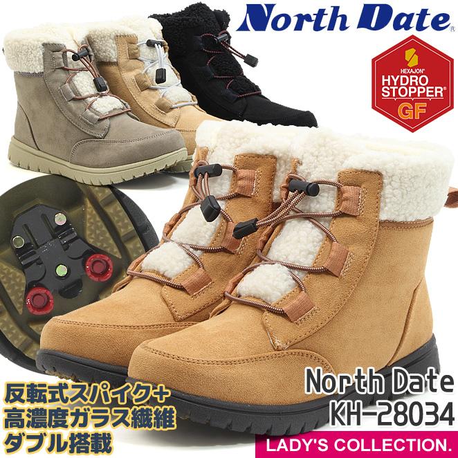NORTH DATE（ノースデイト） レディース ウィンターブーツ キャメル