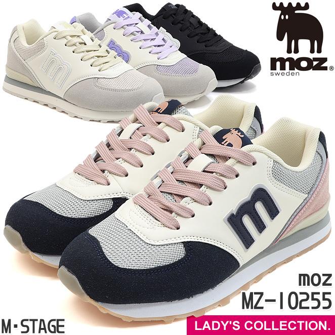 ℳ moz（モズ） レディース ローカット スニーカー moz MZ-10255 ネイビー
