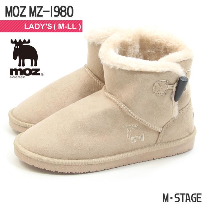 moz（モズ） レディース 防滑 防寒 ウィンター ムートンブーツ