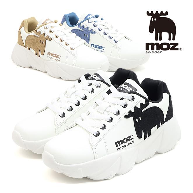 moz（モズ） レディース ローカット スニーカー moz MZ-3020 ホワイト