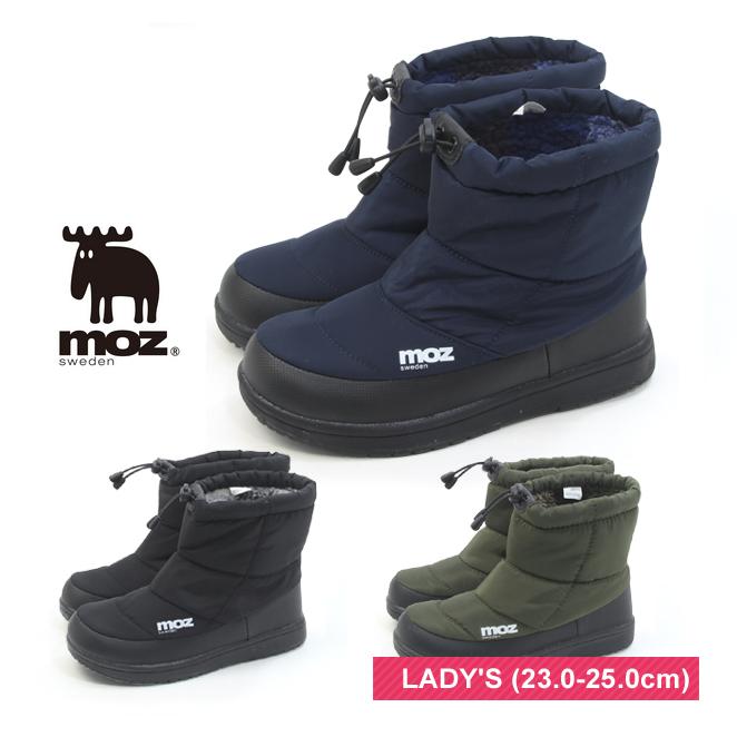 moz（モズ） レディース 防水 防滑 防寒 ウィンターブーツ ブラック