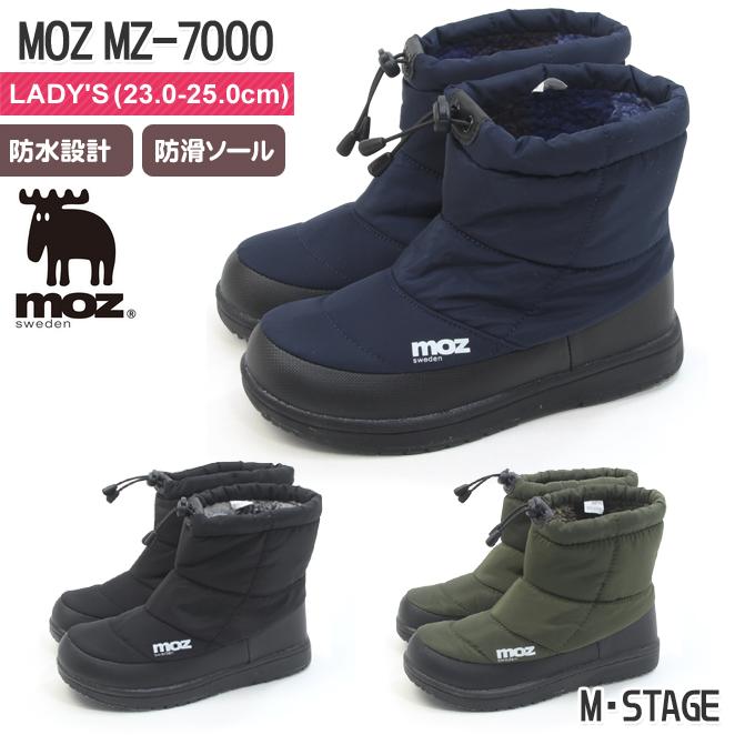 moz モズ レディース 防水 防滑 防寒 ウィンターブーツ ブラック