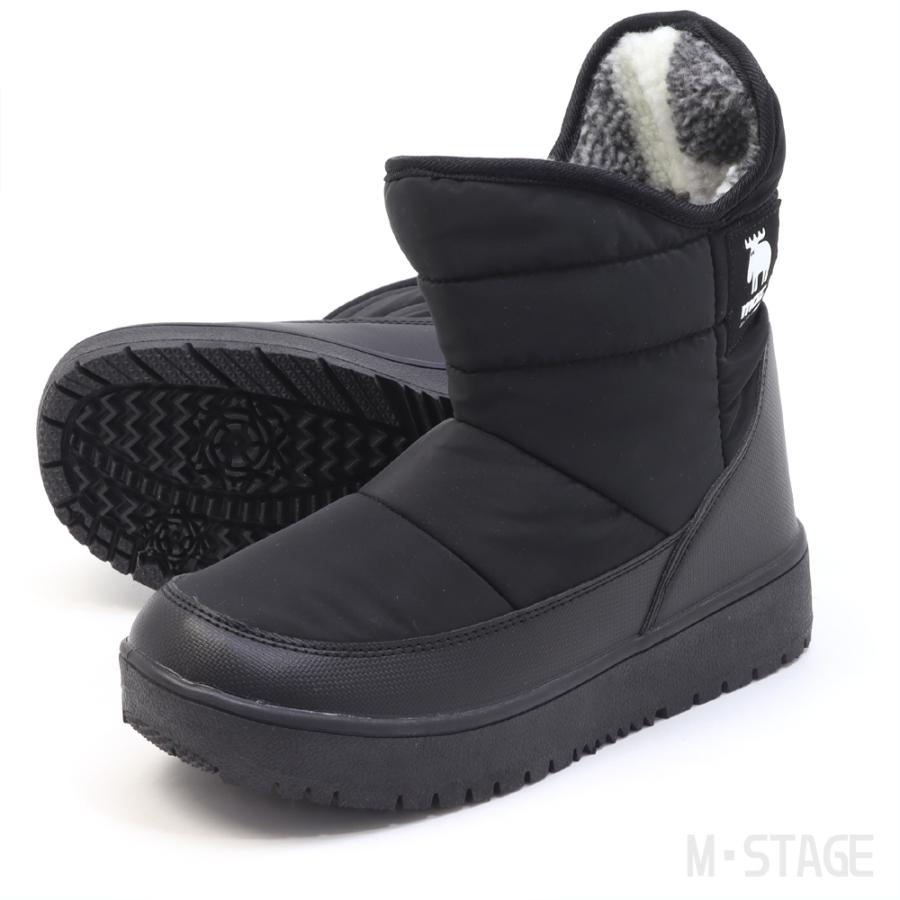 moz（モズ） レディース 防水 防滑 防寒 ウィンターブーツ ブラック