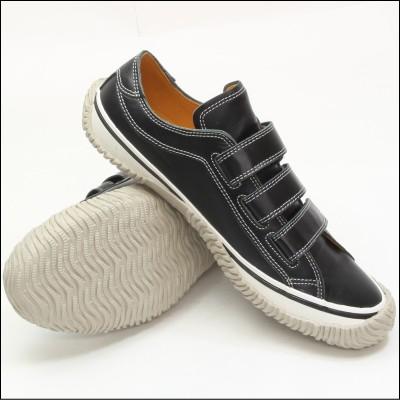 SPINGLE スピングル SPM-211 BLACK ブラック メンズ 革靴 ベルクロ