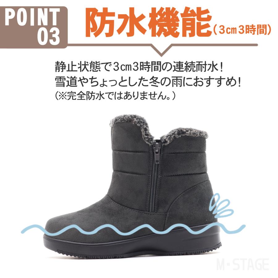 NORTH DATE（ノースデイト） レディース 防滑 防寒 幅広 4E 両側サイド