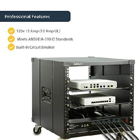 低価格販売 StarTech.com 16 Outlet Horizontal 1U Rack Mount PDU Power Strip for Network Server Racks - Surge Protection - 120V/15A - 6ft Power Cord (RKPW161915)