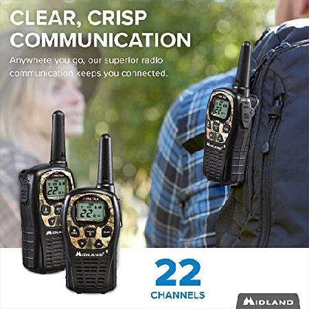 Midland　22　Channel　Talkies　Included　Walkie　Silent　Scan　FRS　Two　Range　Long　Channel　Radios,　Way　(Mossy　Batteries　with　Operation,　Oak　Camo,　2-Pack)