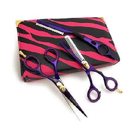公式通販サイト特価 Professional Barber Razor Edge Hair Cutting and Texturizing Shears Scissors Set+case (5.5)