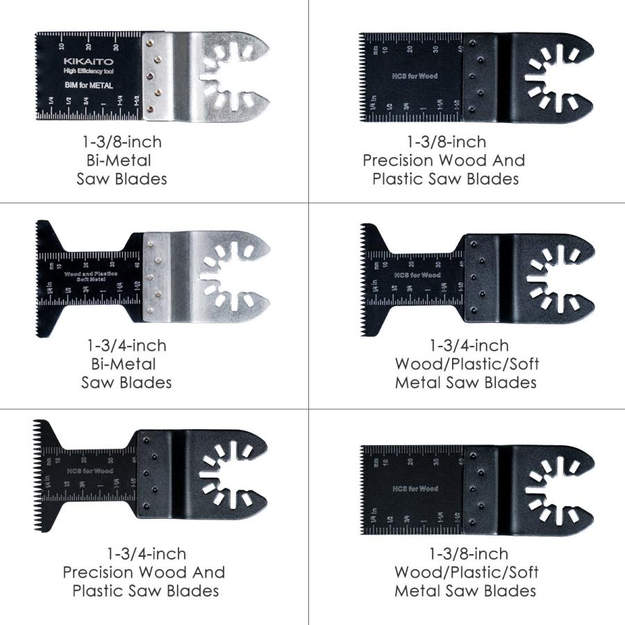 高い素材 Wallfire 首振り鋸刃 20個入り 金属/木材振動マルチツールセット クイックリリースソーブレード Fein Multimaster Ryobi Milwaukee Bosch Dewalt Rockwell Makit