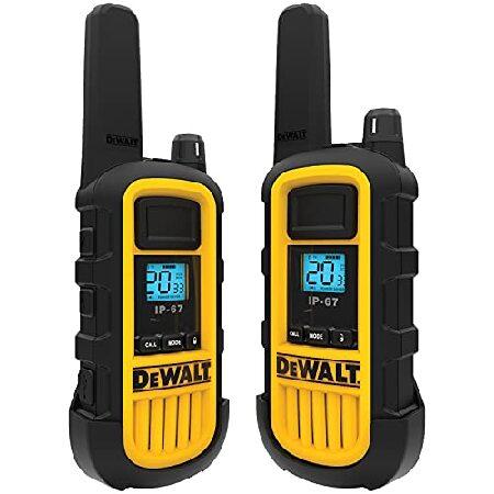 DEWALT　DXFRS800　Watt　Talkies　Heavy　Duty　Shock　Walkie　Radio　with　Long　Resistant,　Range　Rechargeable　Waterproof,　(2　Pack)　VOX　Two-Way　＆