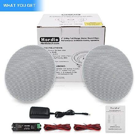 Herdio ブルートゥース 天井取付型スピーカー 天井 埋め込み 天井埋込型 設置用 スピーカー 丸型 160W 埋込 取付 speaker システム 